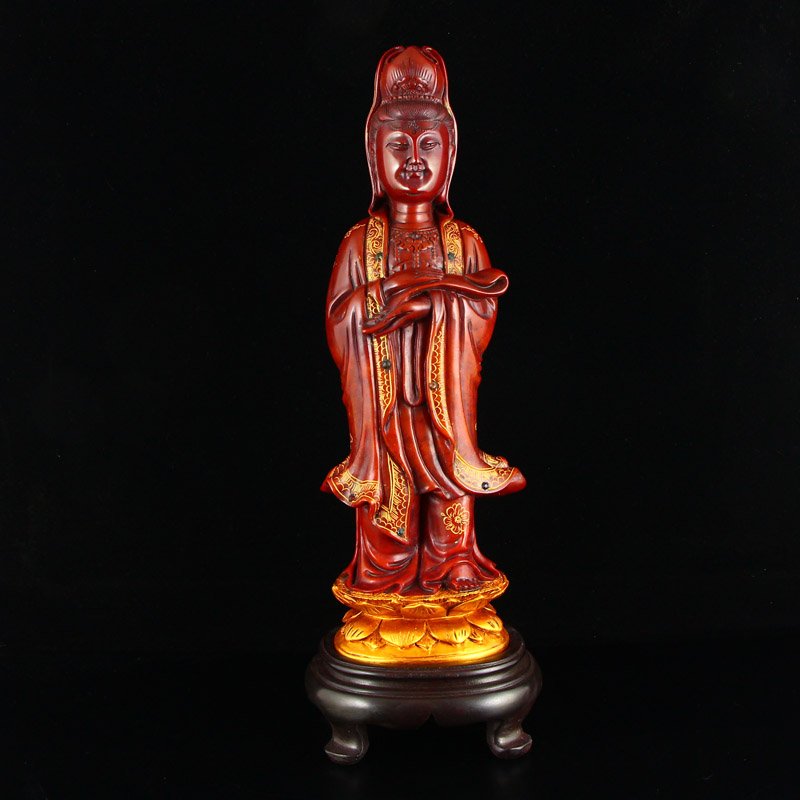 Chinese Qing Dynasty Shoushan Stone Kwan-yin Statue (1 of 12)