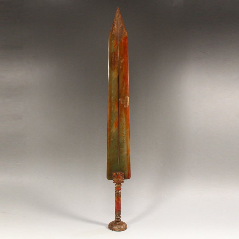 Vintage Chinese Hetian Jade Sword (1 of 8)