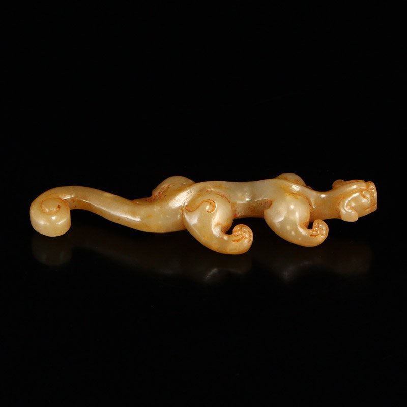 Vintage Chinese Hetian Jade Chi Dragon Statue (1 of 7)