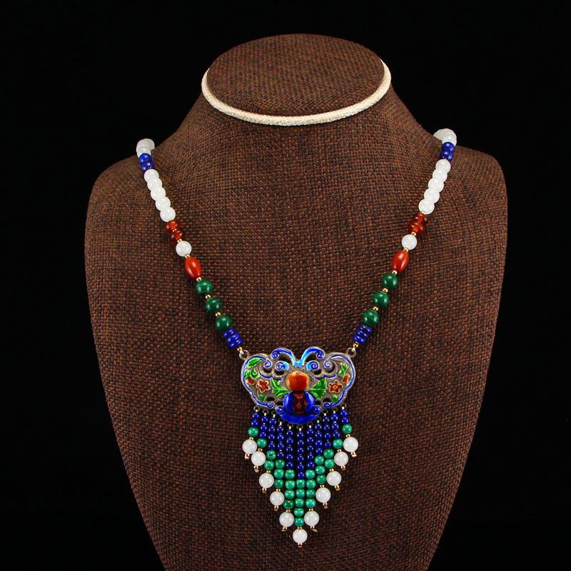 Hetian Jade & Turquoise , Lapis Lazuli Beads Necklace (1 of 7)