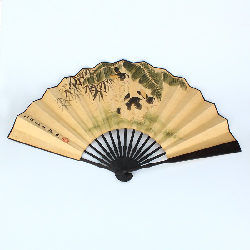 Chinese Watercolour On Xuan Paper Painting Fan: Chinese Watercolour On Xuan Paper Painting Fan Dimension: 610 x 330 x 25(mm) 24.02 x 12.99 x 0.98(inches) Weight: 0.24 lbs/109 g
