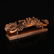 Boxwood Wood Laughing Buddha & Kids Ruyi Statue - 2