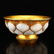 Gilt Gold Red Copper Inlay Natural Hetian Jade Bowl - 2