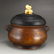 Ming Dy Red Copper Incense Burner w Zitan Wood Lid