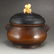 Ming Dy Red Copper Incense Burner w Zitan Wood Lid - 4
