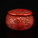 Pair Red Lacquerware Low Relief Dragon Wei Qi Pot - 10