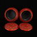 Pair Red Lacquerware Low Relief Dragon Wei Qi Pot - 7
