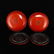 Pair Red Lacquerware Low Relief Dragon Wei Qi Pot - 8