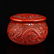 Pair Red Lacquerware Low Relief Dragon Wei Qi Pot - 9