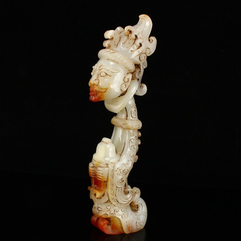 Vintage Chinese Hetian Jade Figure Statue (1 of 10)