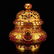 Openwork Gilt Gold Red Copper Inlay Gems Incense Burner - 4
