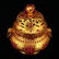 Openwork Gilt Gold Red Copper Inlay Gems Incense Burner - 6