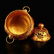 Openwork Gilt Gold Red Copper Inlay Gems Incense Burner - 7