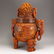 Vintage Openwork Double Dragon Ox Horn Incense Burner - 3