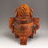 Vintage Openwork Double Dragon Ox Horn Incense Burner - 5