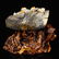 Multicolour Hetian Jade Deadwood & Mushrooms Statue - 19