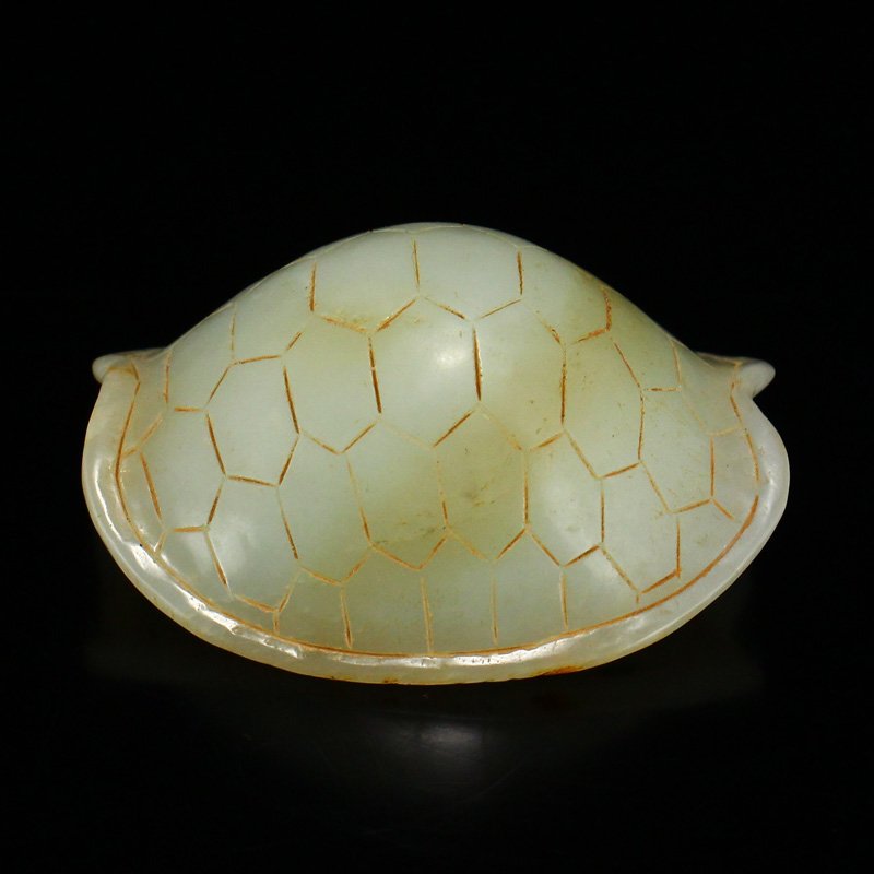 Vintage Chinese Hetian Jade Turtle Shell Statue (1 of 7)