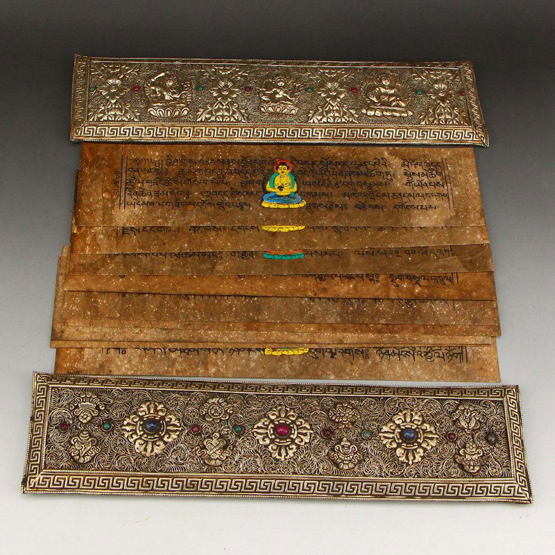 Vintage Tibetan Buddhist Handwritten Buddhism Sutras (1 of 10)