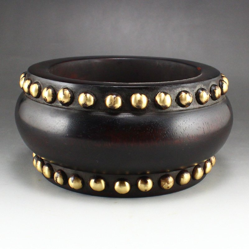 Vintage Chinese Zitan Wood Brush Washer (1 of 6)