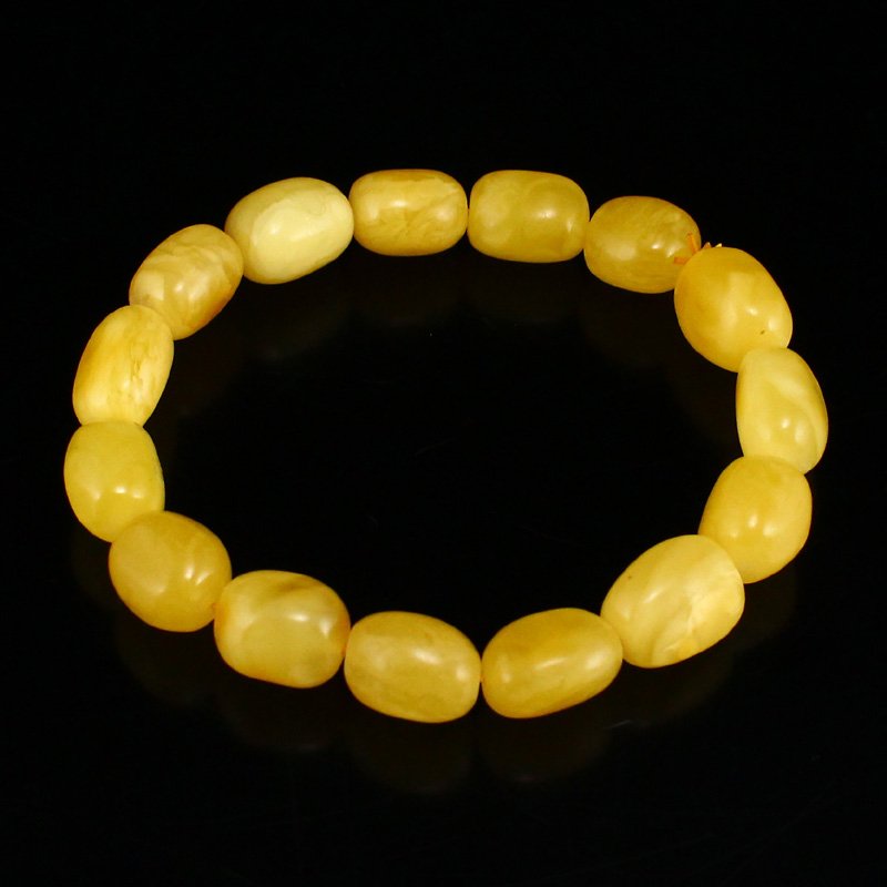 Beautiful Natural Amber Beads Bracelet w Certificate (1 of 6)