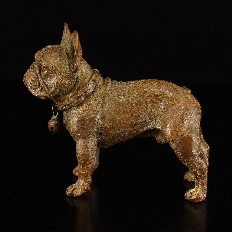 Chinese Red Copper Lucky Dog Statue (1 of 8)