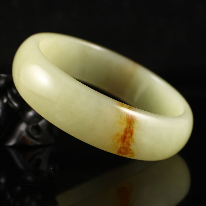 62 MM Chinese Natural Hetian Jade Bracelet (1 of 5)