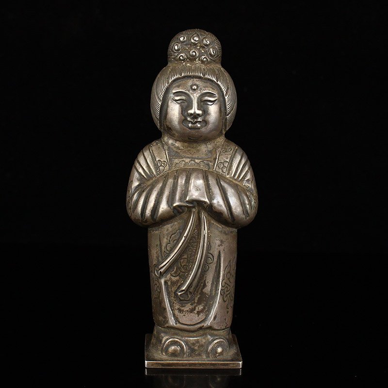 Vintage Chinese Sterling Silver Statue - Woman (1 of 8)
