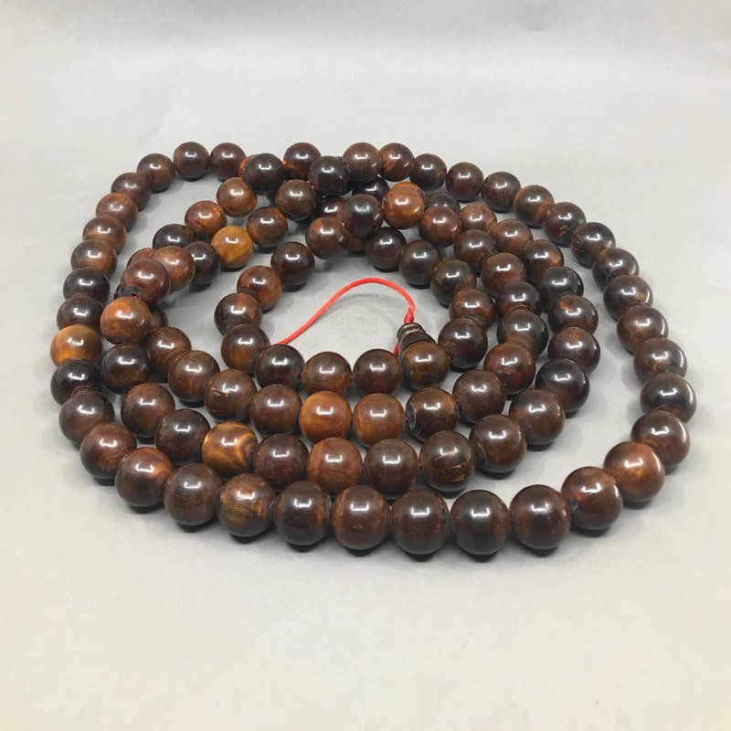 22 MM 108 Beads Chinese Ox Horn Beads Prayer Necklace (1 of 6)
