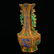 Superb Gold Wire Enamel Double Phoenix Vase - 6