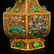 Superb Gold Wire Enamel Double Phoenix Vase - 7