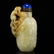 Vintage Hetian Jade Snuff Bottle w Lapis Lazuli Stopper