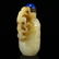 Vintage Hetian Jade Snuff Bottle w Lapis Lazuli Stopper - 2