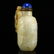 Vintage Hetian Jade Snuff Bottle w Lapis Lazuli Stopper - 3