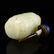 Vintage Hetian Jade Snuff Bottle w Lapis Lazuli Stopper - 6