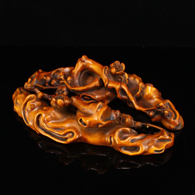 A Pair Vintage Chinese Boxwood Wood Paperweights (1 of 8)