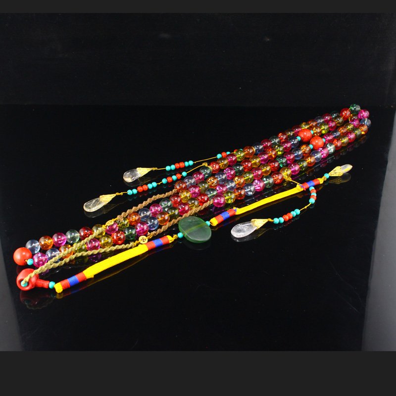 Qing Dy Tourmaline & Turquoise Court Beads Necklace (1 of 7)