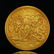 Chinese Gilt Gold Red Copper Dragon Phoenix Plate