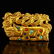 Gilt Gold Red Copper Inlay Gems Lucky Beast Pendant