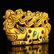 Gilt Gold Red Copper Inlay Gems Lucky Beast Pendant - 2