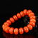 Chinese Nan Hong Agate Beads Bracelet w Certificate - 3