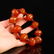 Vintage Chinese Red Agate Beads Bracelet - 5