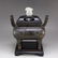 Bronze Inlay Hetian Jade Double Ears Incense Burner - 2