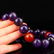 Vintage Amethyst & Red Agate Beads Prayer Bracelet - 6