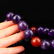 Vintage Amethyst & Red Agate Beads Prayer Bracelet - 7