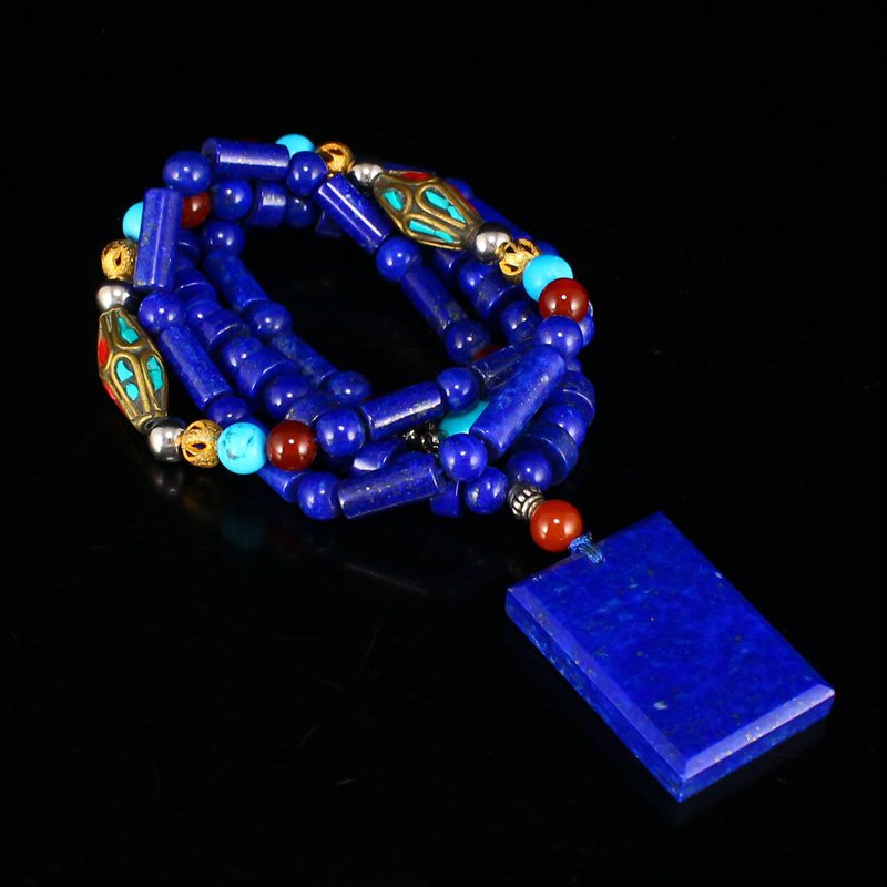 Chinese Natural Lapis Lazuli Beads Necklace/Pendant (1 of 5)
