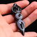 Tibetan DZI Sky Agate Carved Pestle XiangMo Pendant - 5