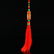 Vintage Chinese Red Agate Cicada Pendant - 3
