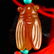 Vintage Chinese Red Agate Cicada Pendant - 4