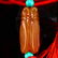 Vintage Chinese Red Agate Cicada Pendant - 7
