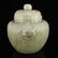 Chinese Qing Dy Hetian Jade Pot w Lid & Qian Long Mark - 3